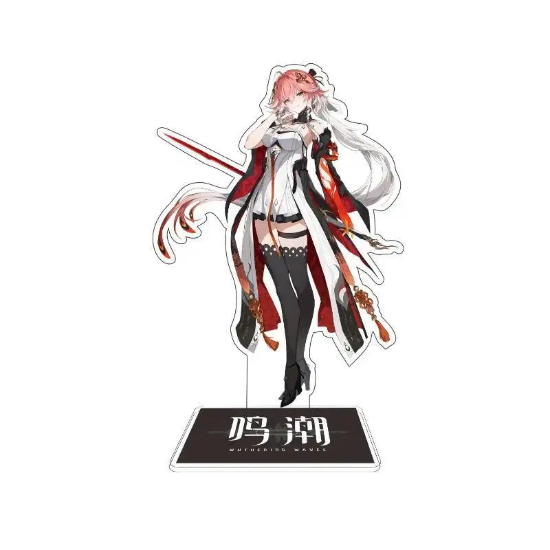 لعبة Wuthering Waves كوسبلاي Zhezhi Changli Jinhsi 15 سم لوحات واقفة من الأكريليك على الوجهين هدايا