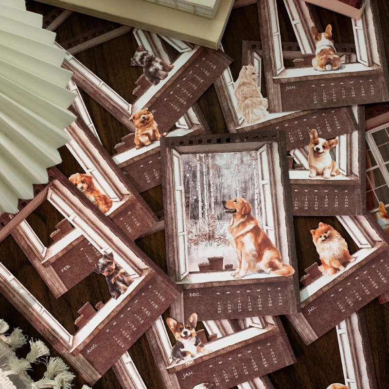 Journal GO Kreativer ausgehöhlter Tischkalender 2026, süßer Tischkalender, gerahmtes Design, Standkalender, Schreibwaren