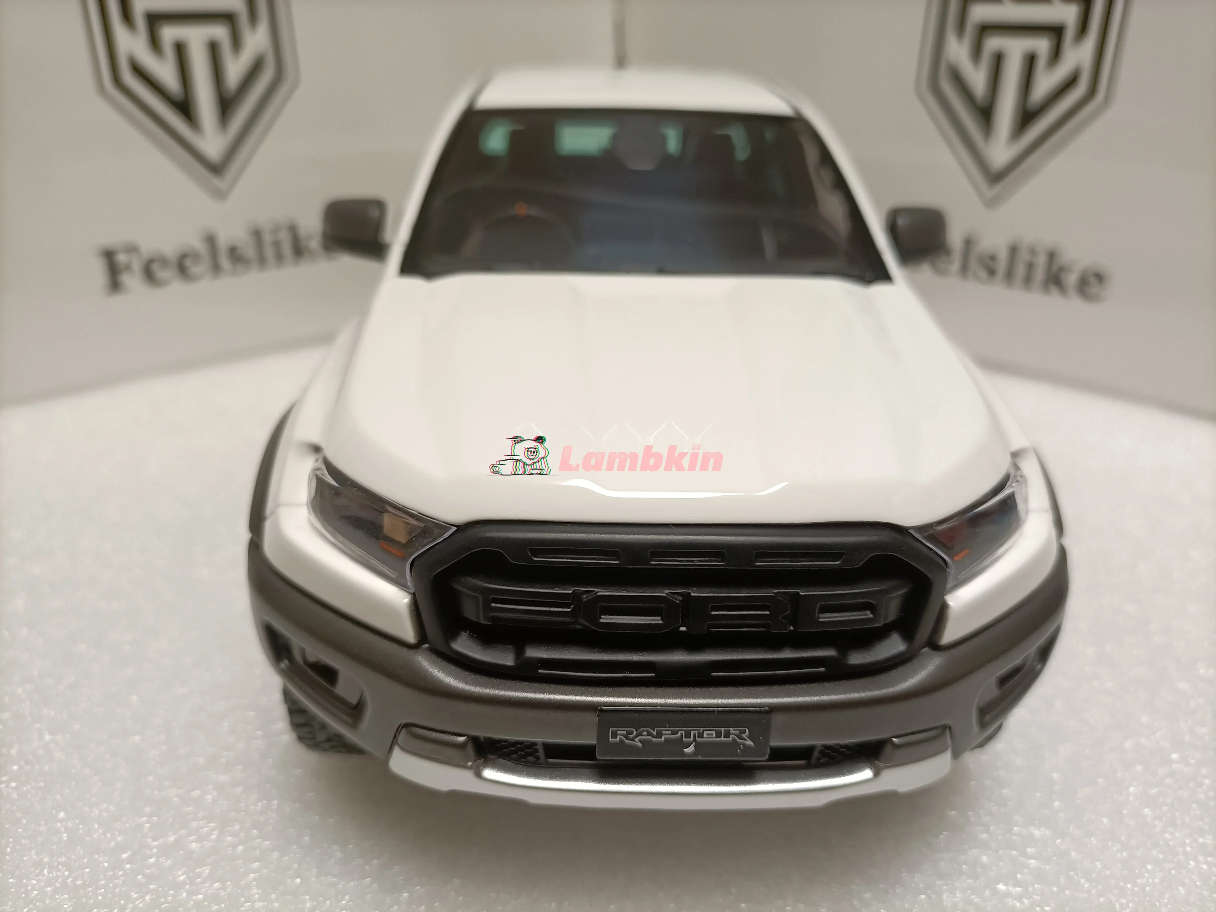 Feelslike 1/18 Ranger Raptor v8 2020 Pickup Truck Model white Collectible Gift Ornaments Miniatures