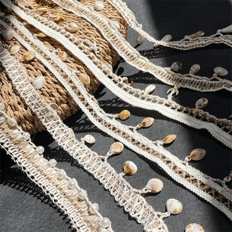 Exquisite Tassel Shell Lace Handmade DIY Sewing Accessories For Dresses Sun Hats Curtains Dining Table Decorations