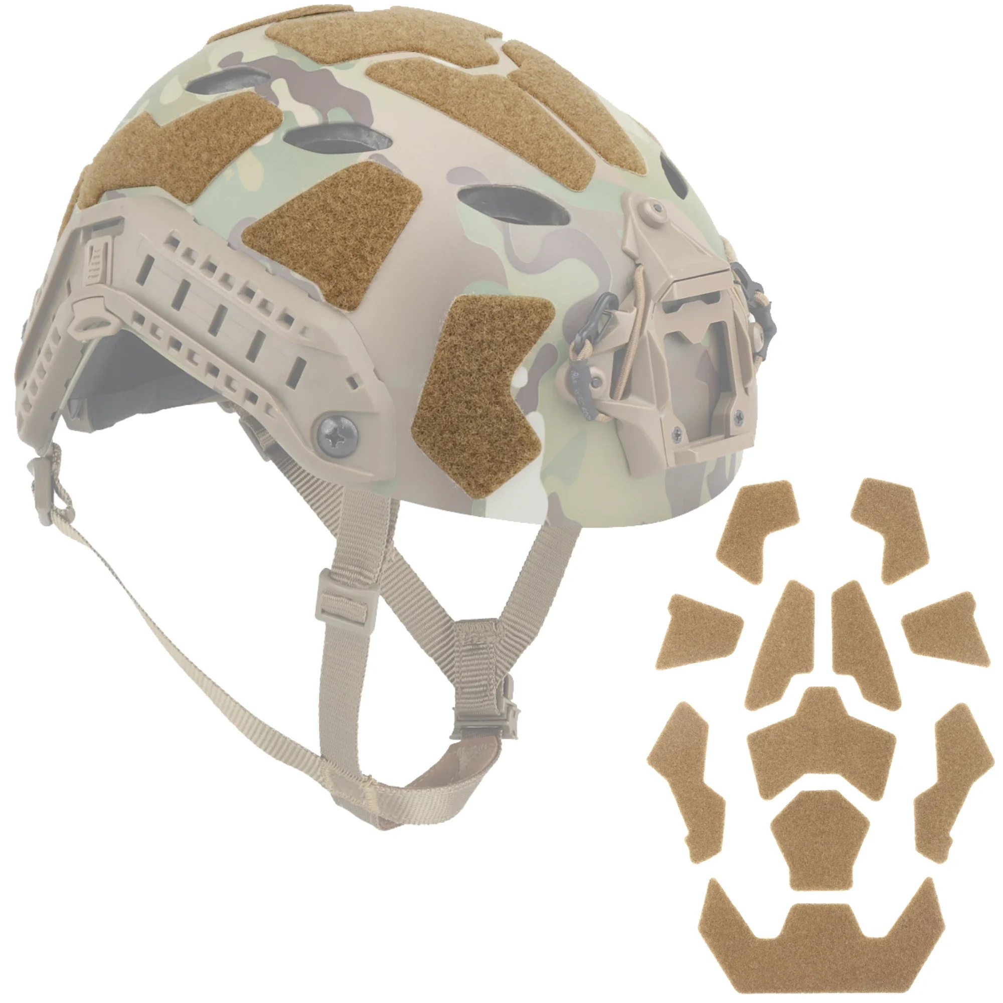 Wosport FAST Helmet Velcro Adhesive Backed Hook and Loop Patch Set for Helmet Replacement and Tactical Airsoft Use Accessory
