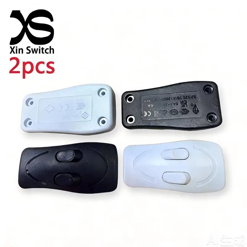 2PCS Oj-328 Smiley Face Switch Dual Button Online Mid Way Switch/One In Two Out Dual Control/Desk Lamp And Floor Lamp Switch
