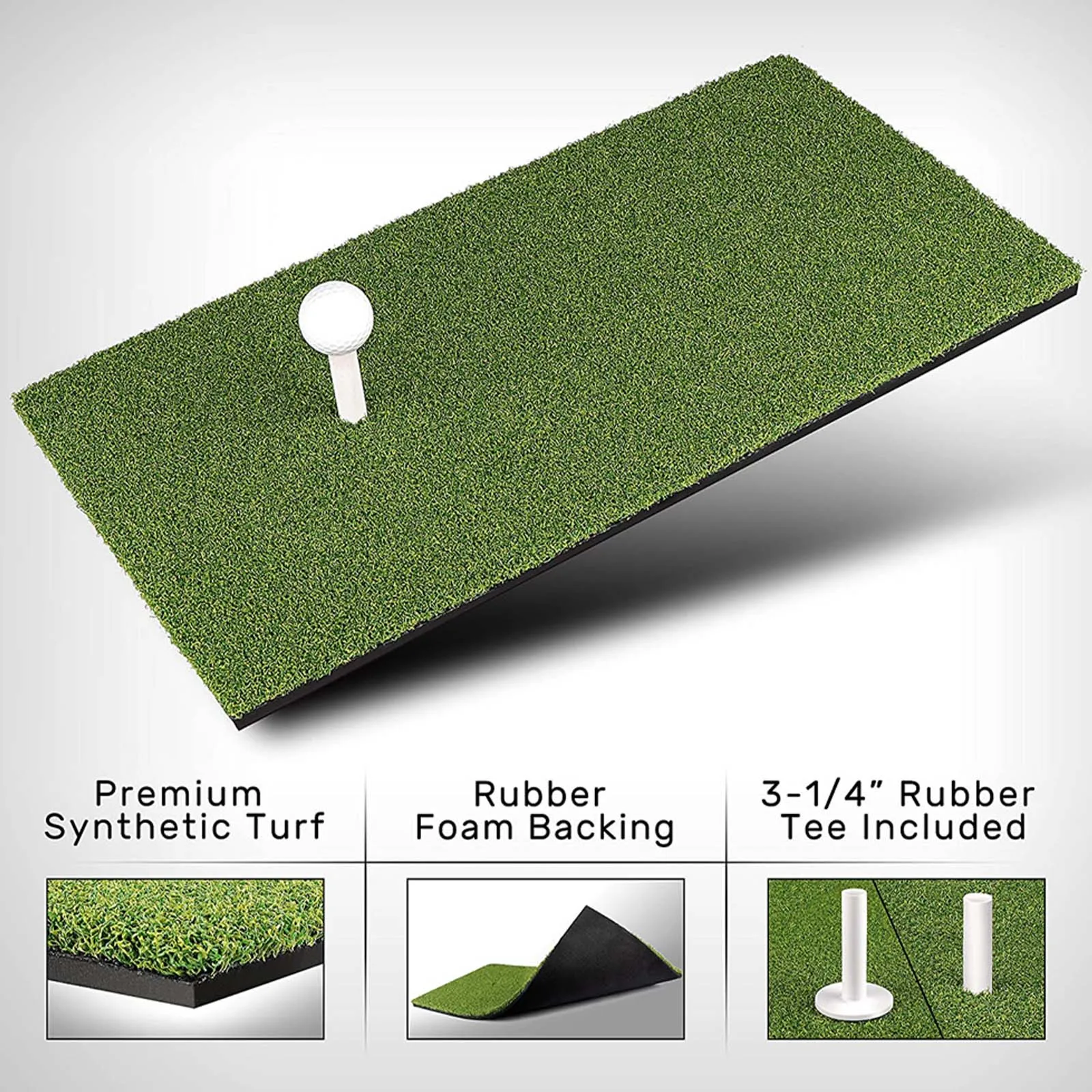 30*60cm Portable Foldable Golf Mat Multi-Functional Swing Practice Mat for Indoor Outdoor Office Backyard