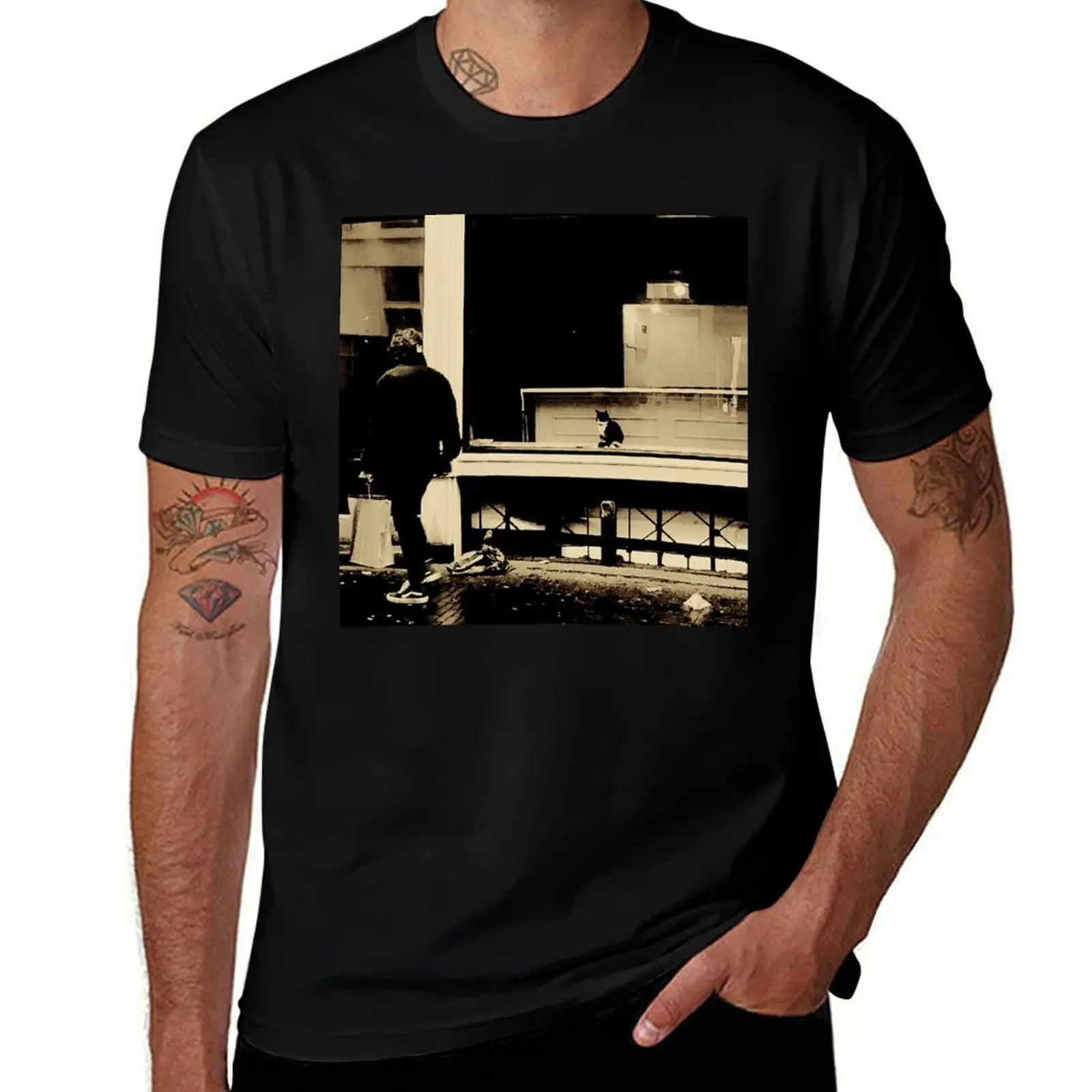 Amsterdam city - travel photography T-Shirt Large Size Casual Tee Shirt T-Shirt
