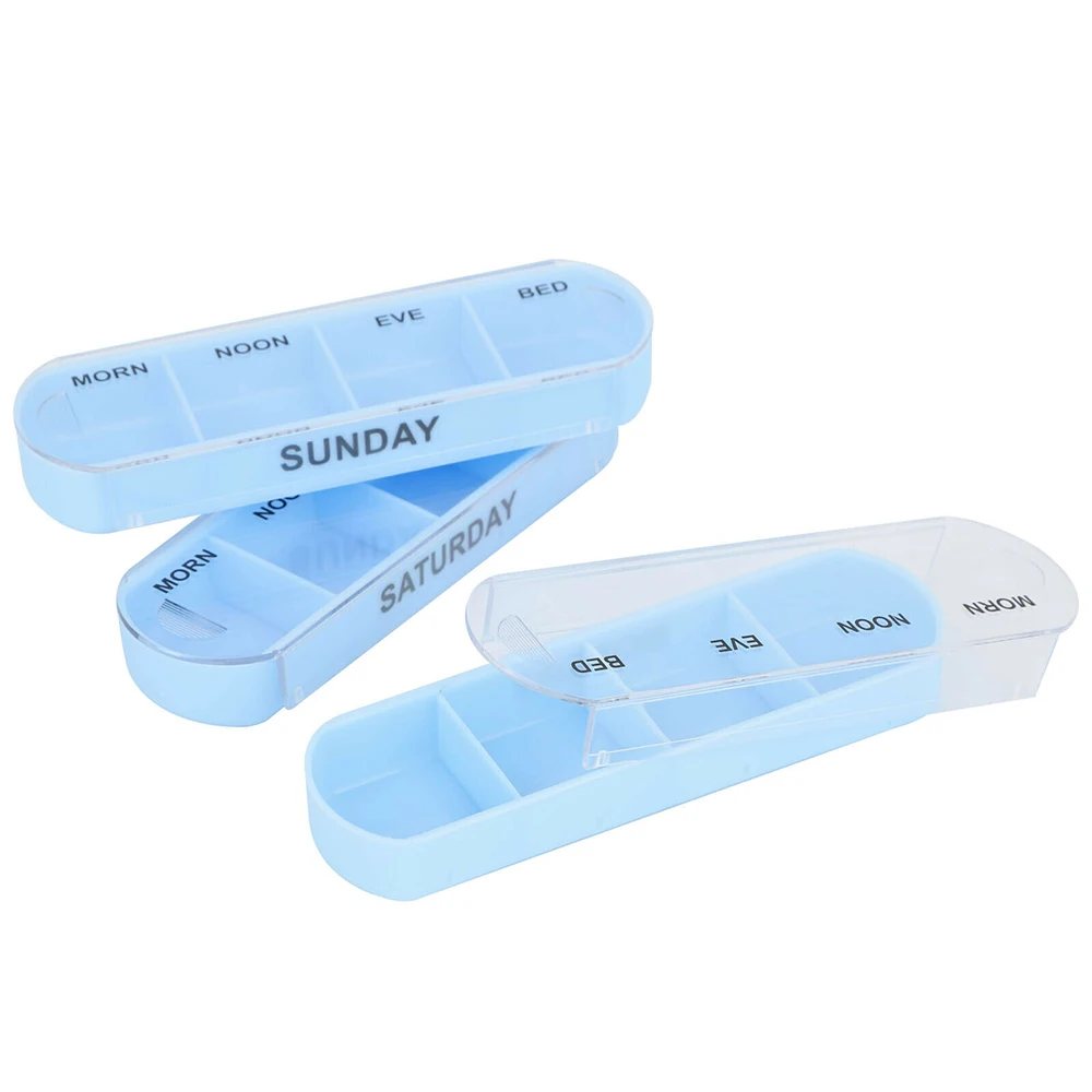 7 Day Week Pill Box Organizer Tablet Holder Medicine Tablet Drug Holder Storage Box Pillbox Case Organizer Container Kit Drugs