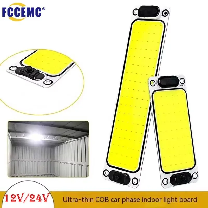 LED 12V 24V Car Reading LED Night Light Strip Interior Light Ceiling Lamp with On Off Switch for Van Lorry Truck Camper Boat