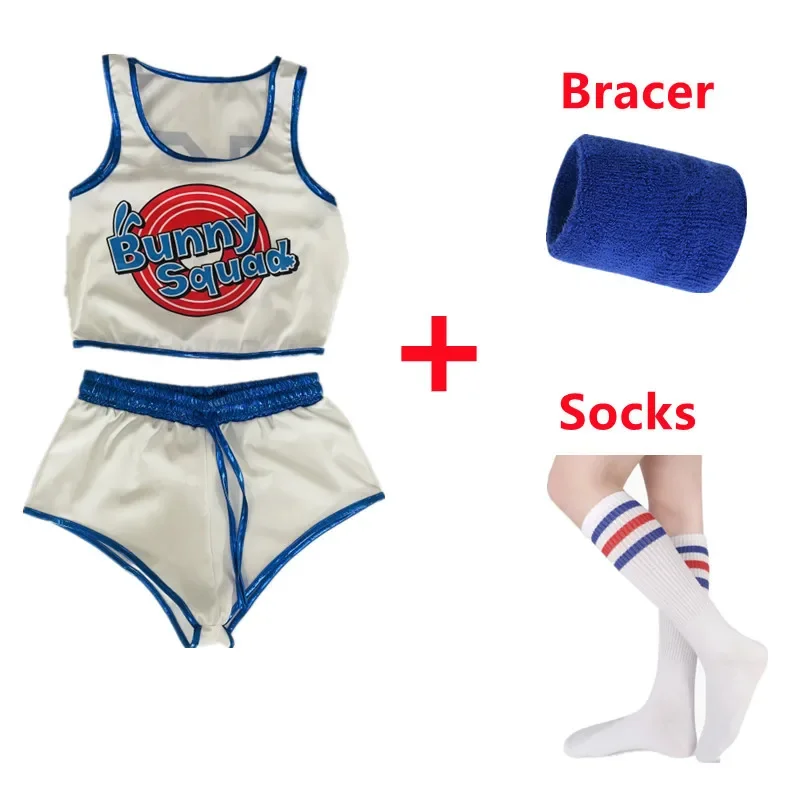 Lola Bunny Kostuum Ruimte Lola Konijn Cosplay Vermomming Lola Bunny Vrouw Sexy Basketbal Jersey Halloween Kostuum Meisje