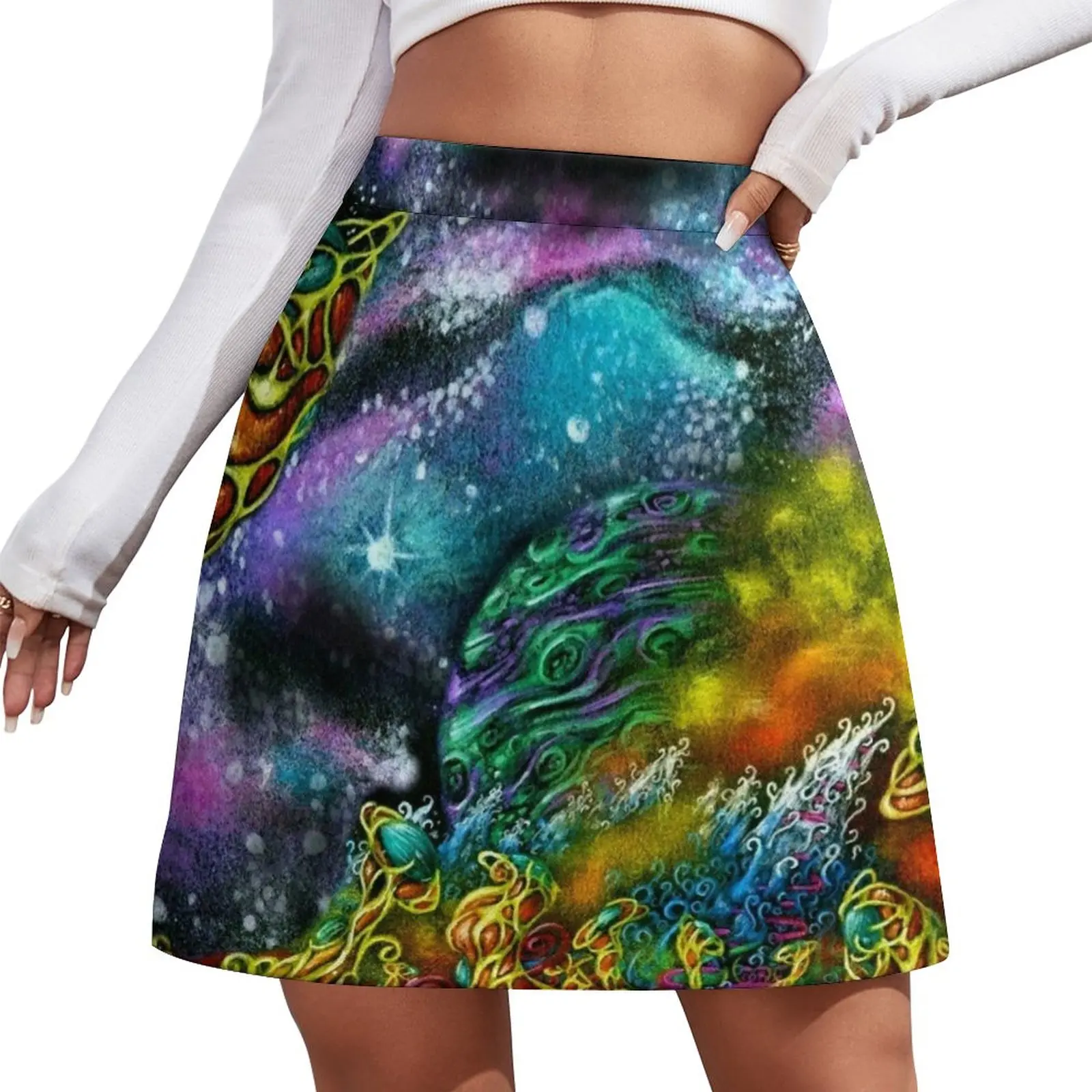 Inward Space Mini Skirt Skirt satin korean skirt