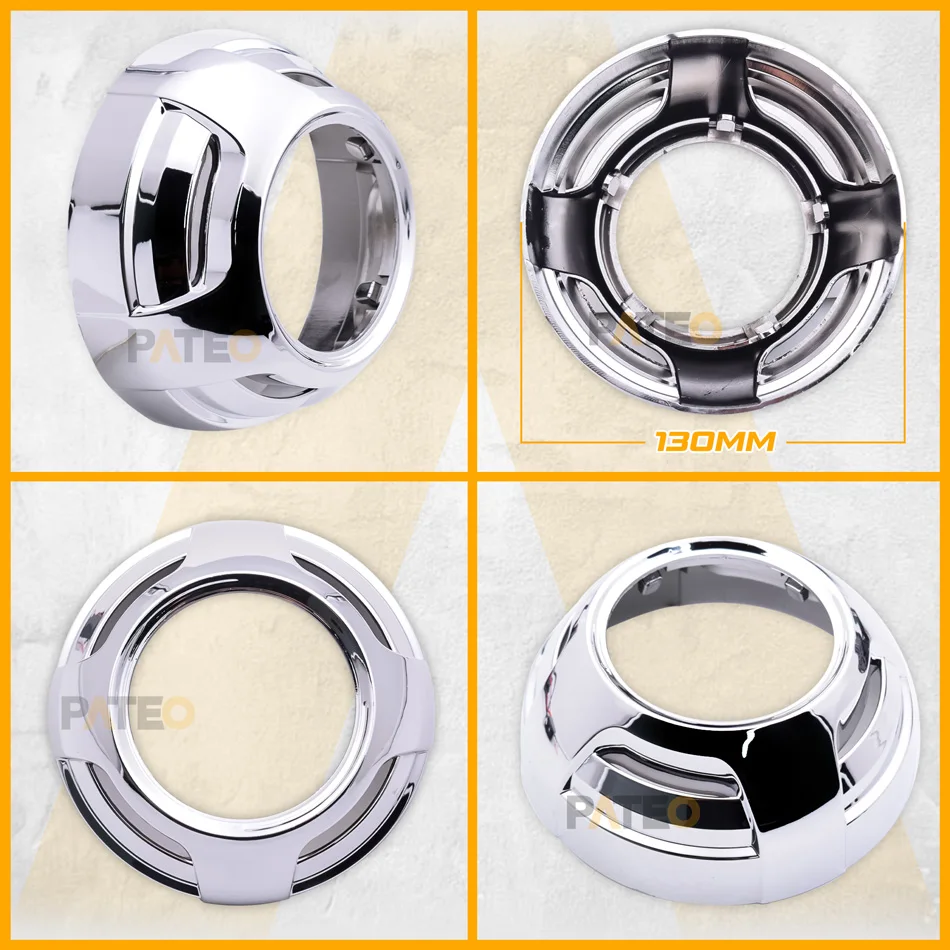 2.5 inch 3 inch Headlight Lens Shrouds Bezel Decorative Covers For LED HID Projector Lens WST/Hella 3R G5/Q5 Headlights
