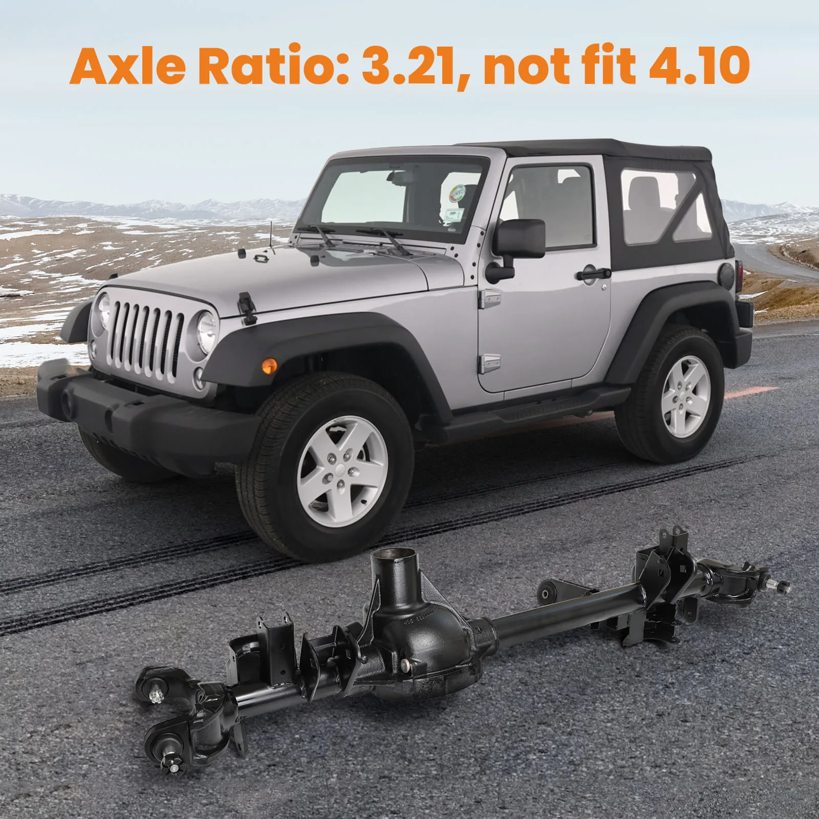 

Корпус ведущей оси для Jeep Wrangler 2007 2008 2009-2017 JK 68004068AB 2018 3,21 2007-2017 JK 3,21