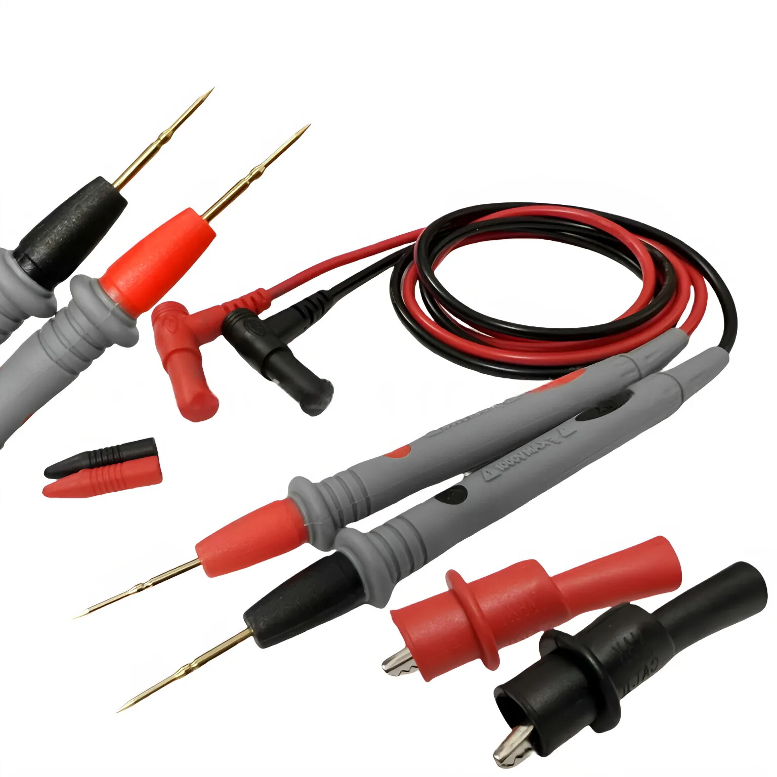 1000V 20A Stainless Steel Fine Tip Multimeter Test Lead Probe Pen Needle Safety Sharp Point for Electric Measurement