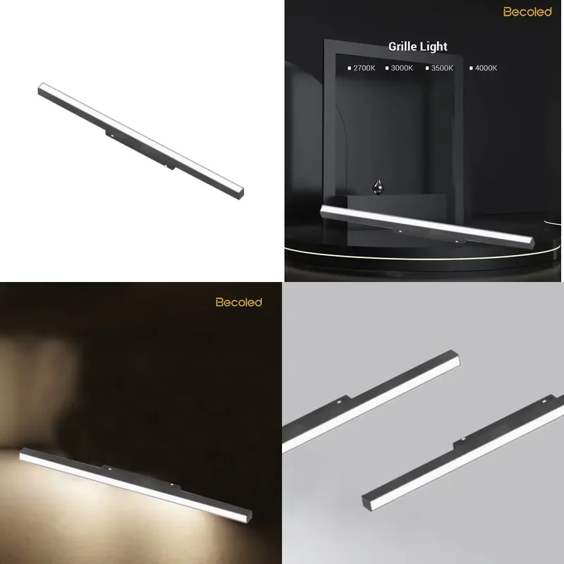 30W Rectangular Tubular LED Linear Lamp Aluminum Flexible Commercial Industrial Office Indoor Lighting Fixture