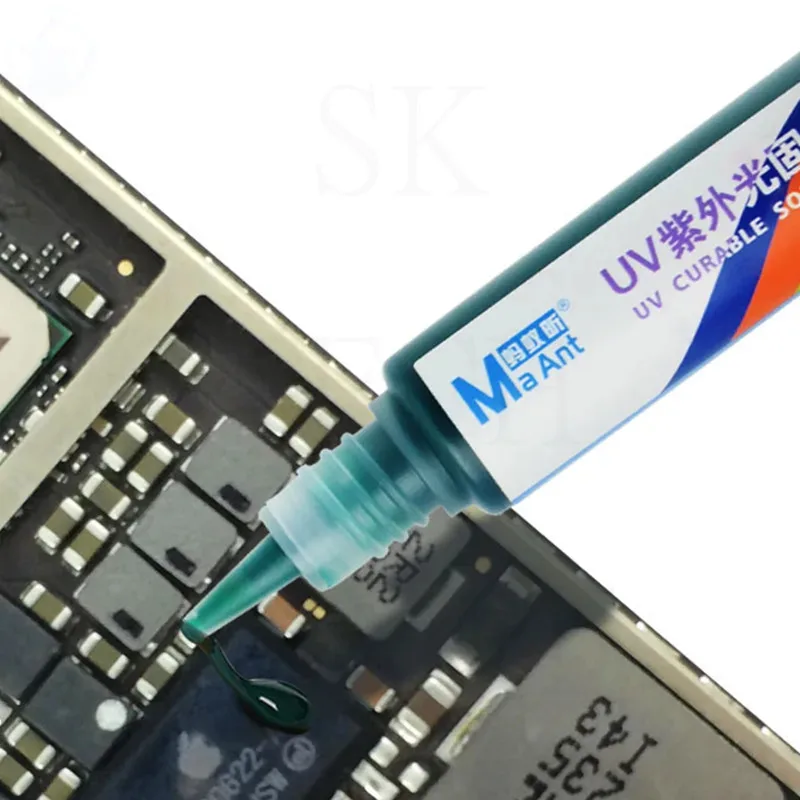 MA ANT UVH-900 10CC lampada di polimerizzazione UV olio verde blu luce olio circuito stampato maschera per saldatura per uso di riparazione del telefono cellulare