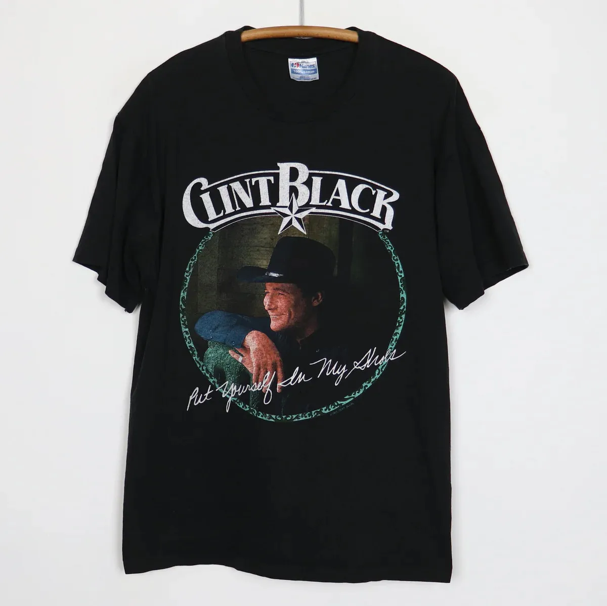 vintage 1991 Clint Black Put Yourself In My Shoes Shirt EN398