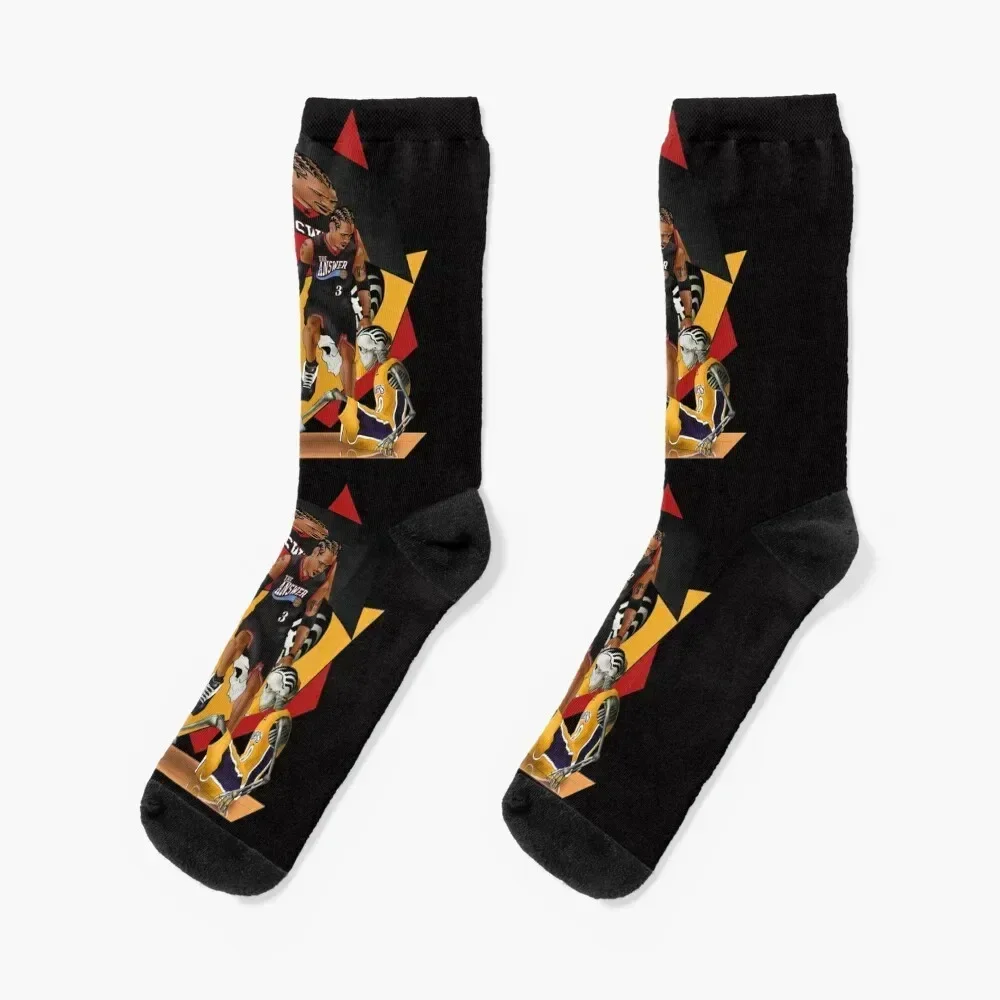 

Iverson step over Lue - Cartoon Style Socks kawaii Soccer luxe Boy Child Socks Women's