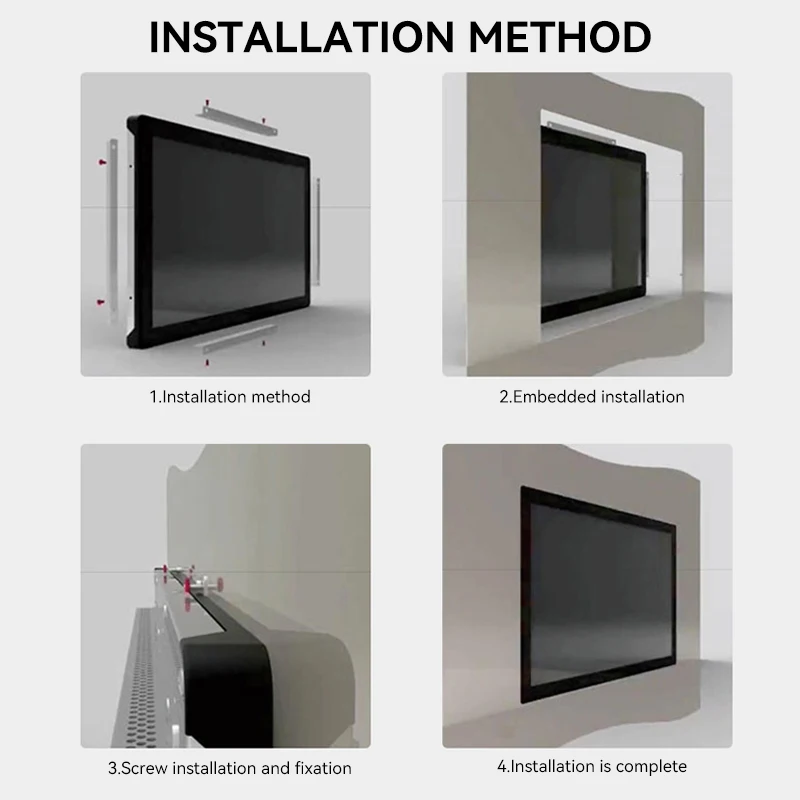 النمط الشعبي 43 بوصة LCD الصناعية جدار جبل USB 10 10.4 12.115 17 19 21.5 بوصة شاشة تعمل باللمس بالسعة 4:3 #4