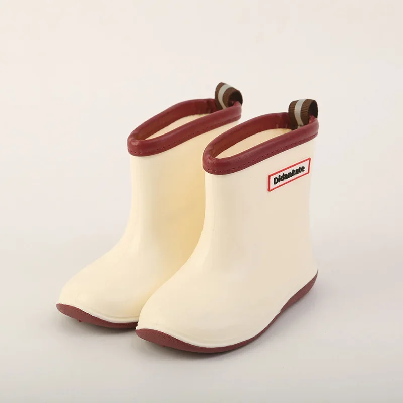 Mid-calf Rain Boots Kids Waterproof Rubber Rain Shoes Baby Water Shoes Children Unisex Boy Girl Suitable Can Wade Camping Boots