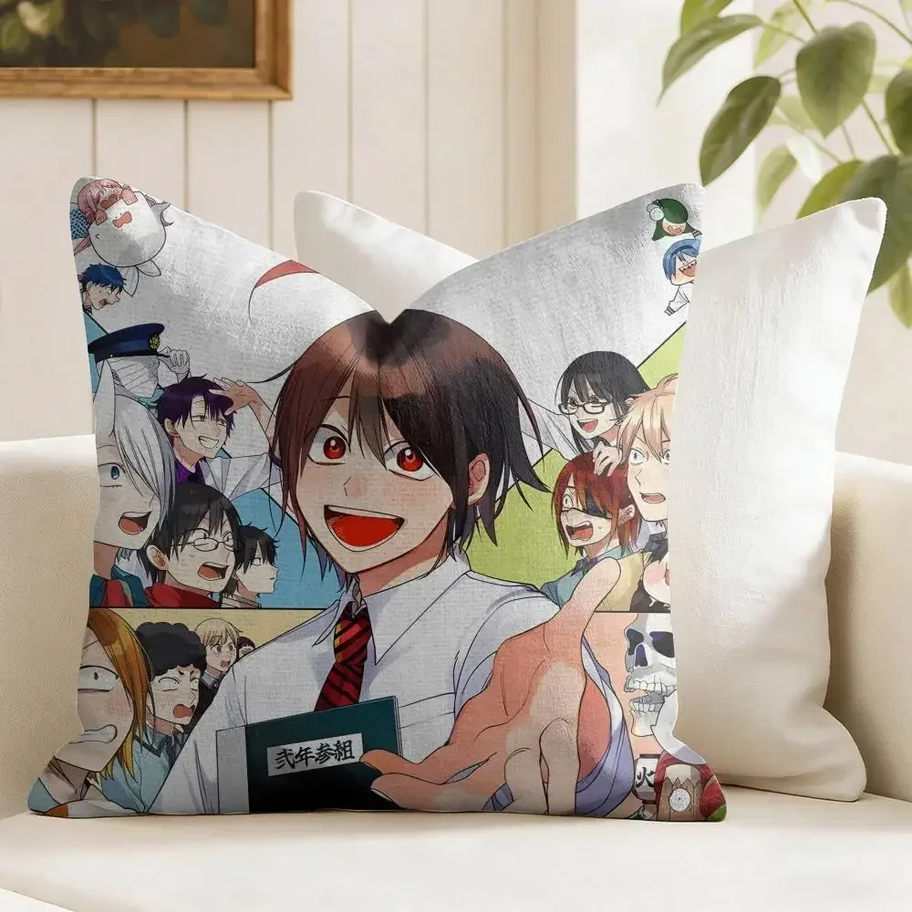 Y-YOUKAI GAKKOU NO SENSEI Cushion Cover Eco Linen Pillow Case Double-Sided Print Breathable Durable Zipper Home Decor
