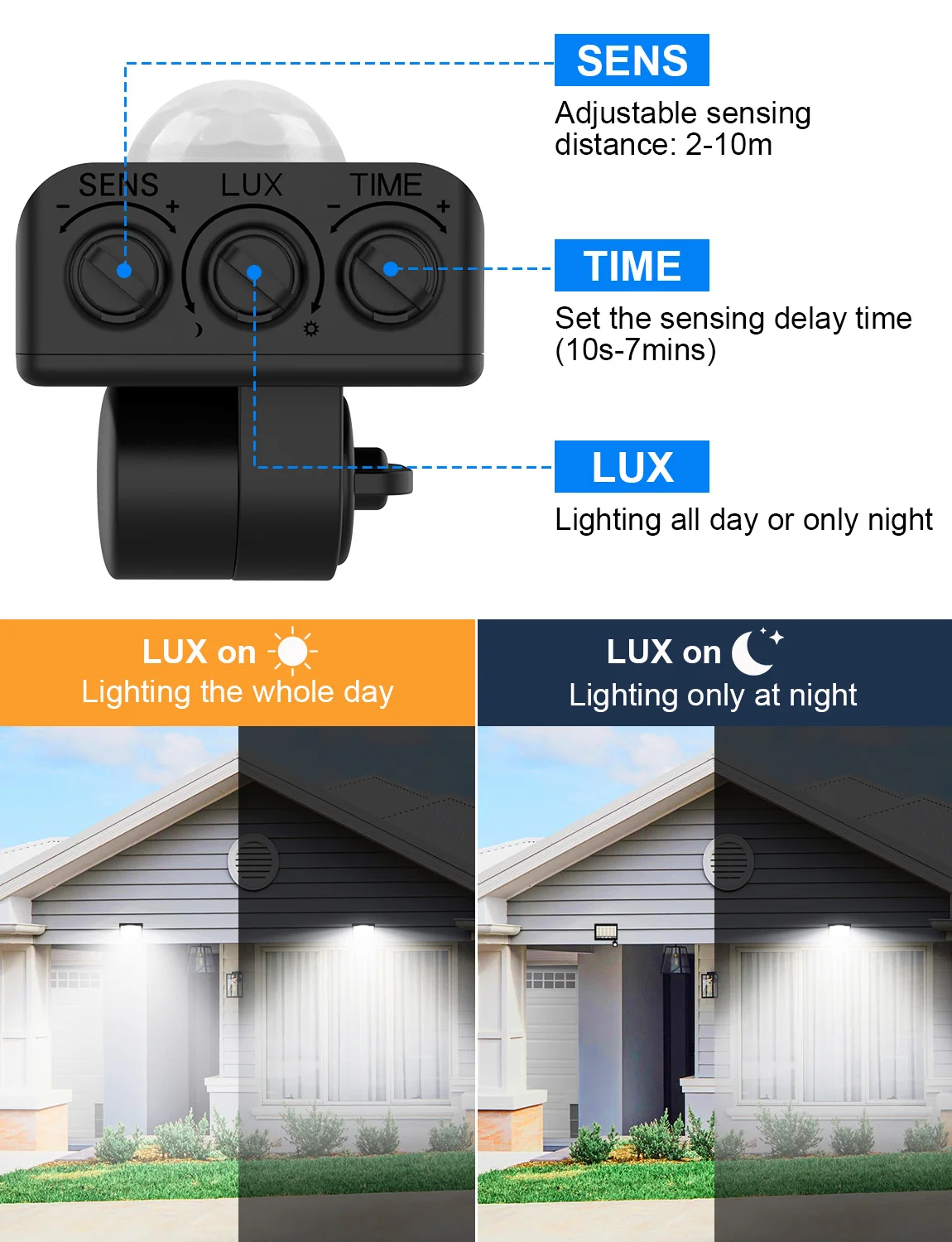 30W/60W/100W LED PIR Motion Sensor Floodlight Outdoor Wall Light IP66 Waterproof LED Spotlight For Garden Outdoor Street Light