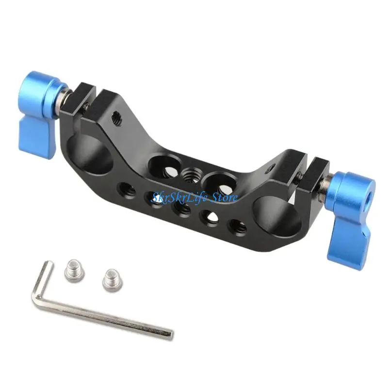 E65E Universal 15mm Double Hole Tube Clamp Adapter Suitable for DSLR Camera and Photography Gear Microphones Stabilizers