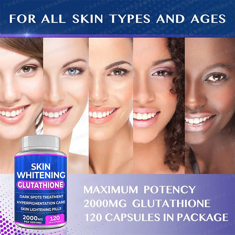 90 Glutathione Whitening Capsules Dietary capsules that change the maintenance of skin condition and shape antioxidants