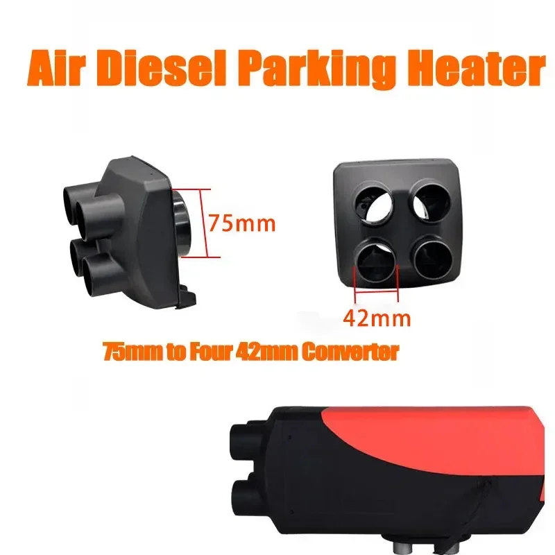 1 Hole 75mm to 4 Holes 42mm Air Outlet Vent Cover Air Diesel Parking Heater Converter Parts For Car Truck Boat Camper Caravan