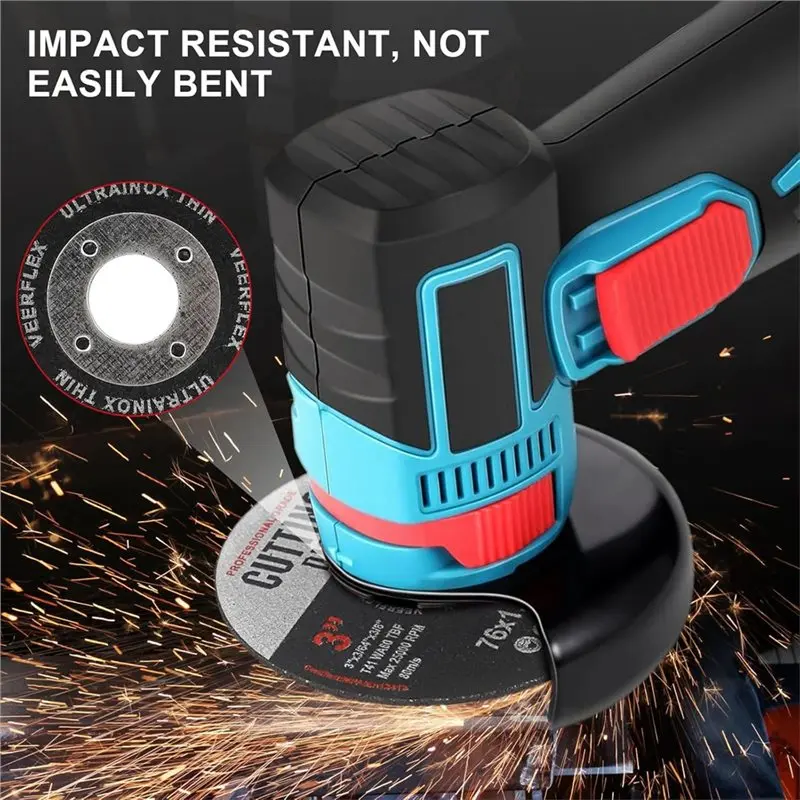 LNHF 16 قطعة أقراص القطع، 76 مم قرص القطع، أقراص طاحونة الزاوية للمعادن، أقراص الطحن، أقراص القطع لقطع المعادن