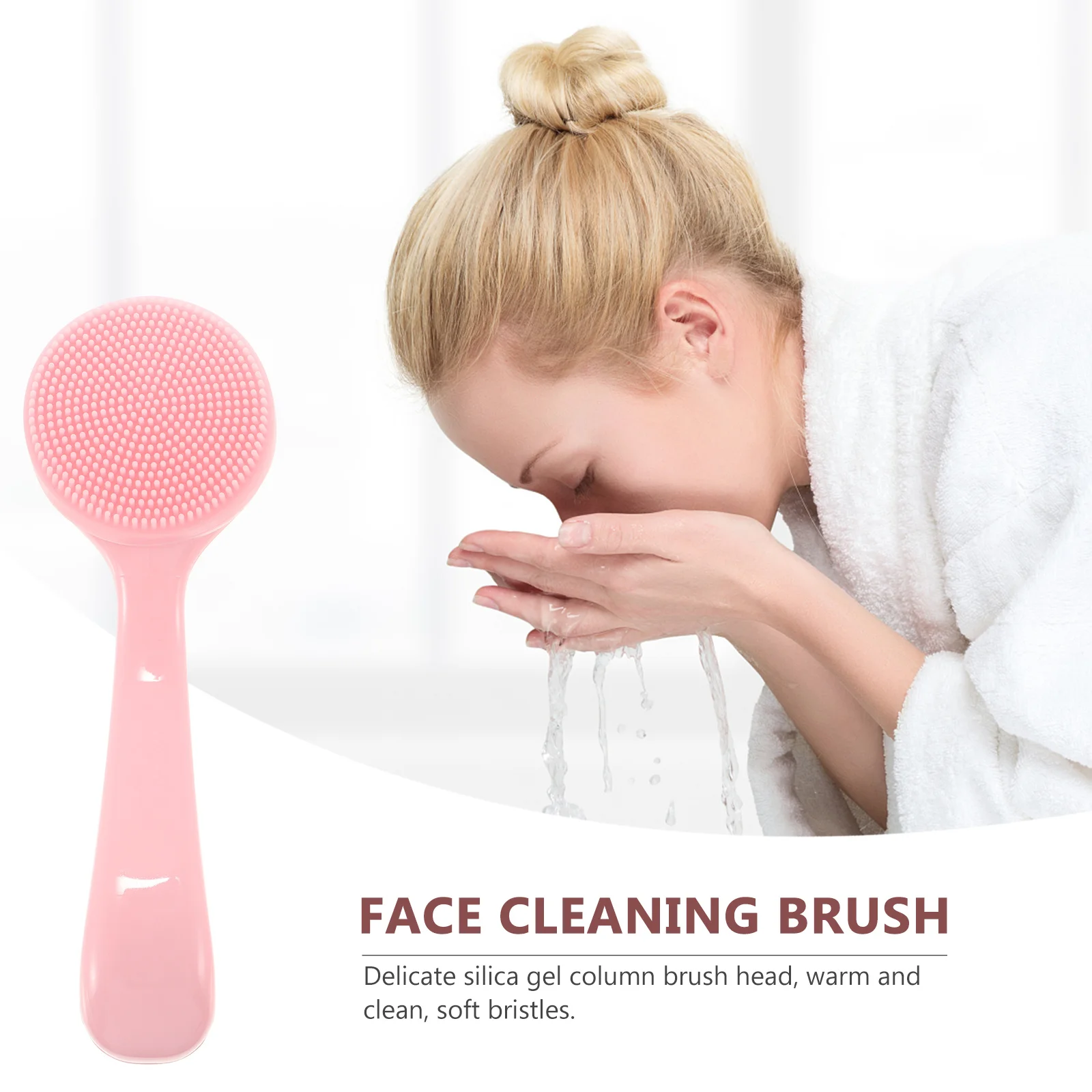 Spazzola per il viso portatile in silicone da 3 pezzi per le donne Spazzola per il viso per la rimozione dei punti neri esfoliante per la pulizia profonda