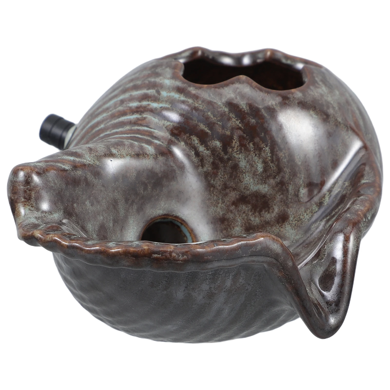 

Ceramic Conch Fountain Spitter Garden Outdoor Water Spray Feature Statue Pond Landscape Decoration Pond Spitter Statue