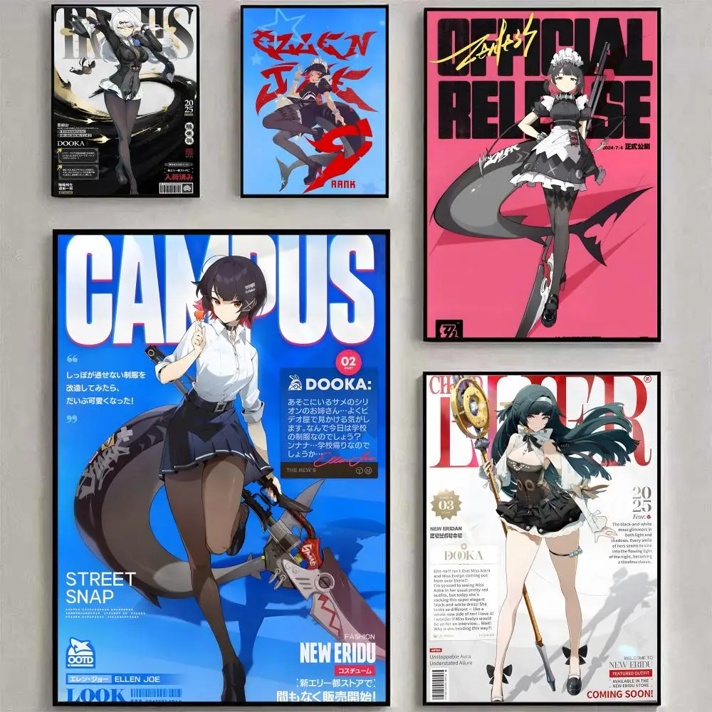Z-Z-Zenless Z-Zone Z-Z-Zero Anime-Poster, HD, wasserdicht, Leinwand-Poster, Kunst: ästhetische Wanddekoration für Zuhause, Bar und mehr