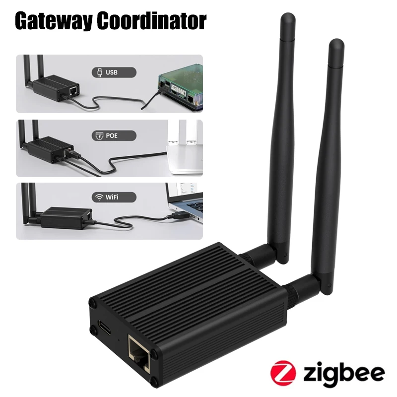

ZigBee 3.0 To Ethernet, USB, And WiFi Gateway Coordinator,Works With Zigbee2MQTT, ZHA,Home Assistant,Open HAB
