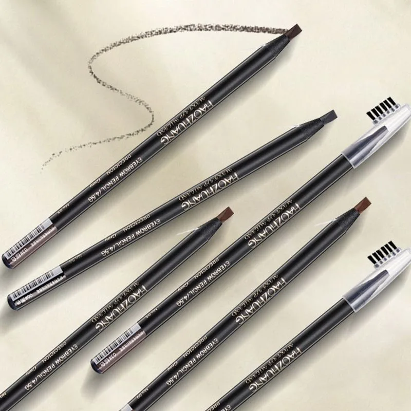 Hard Microblading Eyebrow Pen Natural Wild Brows Eye Brow Definer Enhancers Pencil Waterproof Long Lasting