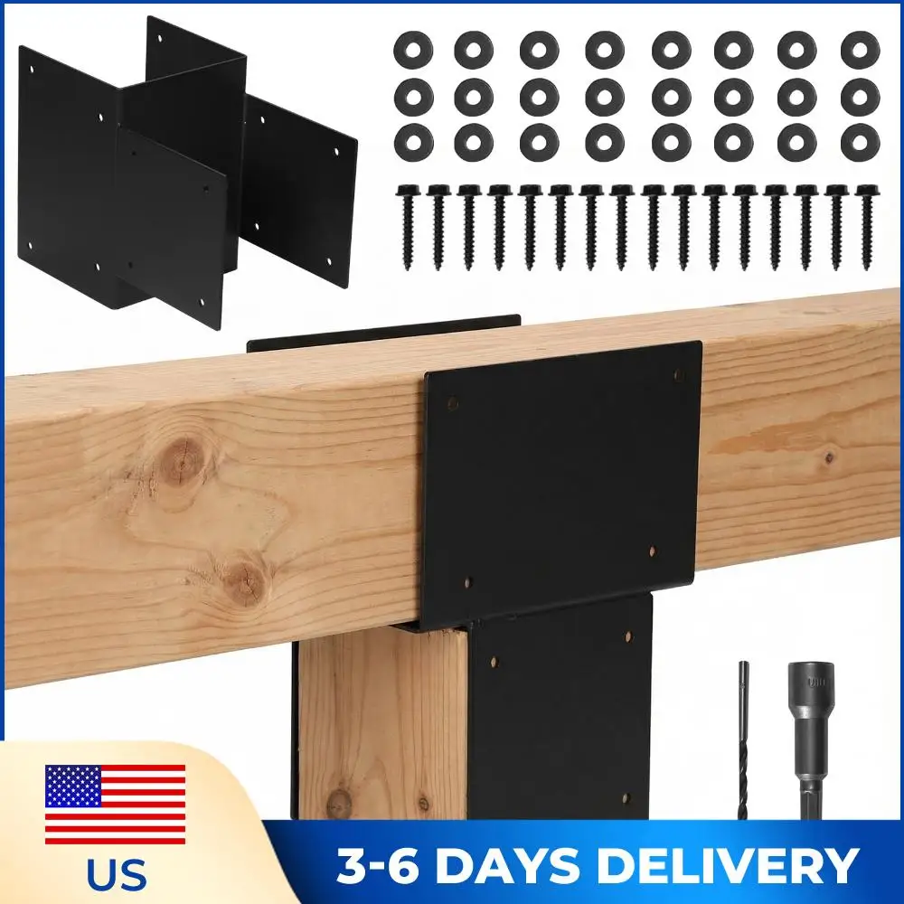 

2 Pack Post Caps Tie Brackets 6x6 (Actual 5.5x5.5in) Galvanized Steels Pergola Connector Brackets for Wood Posts Gazebo