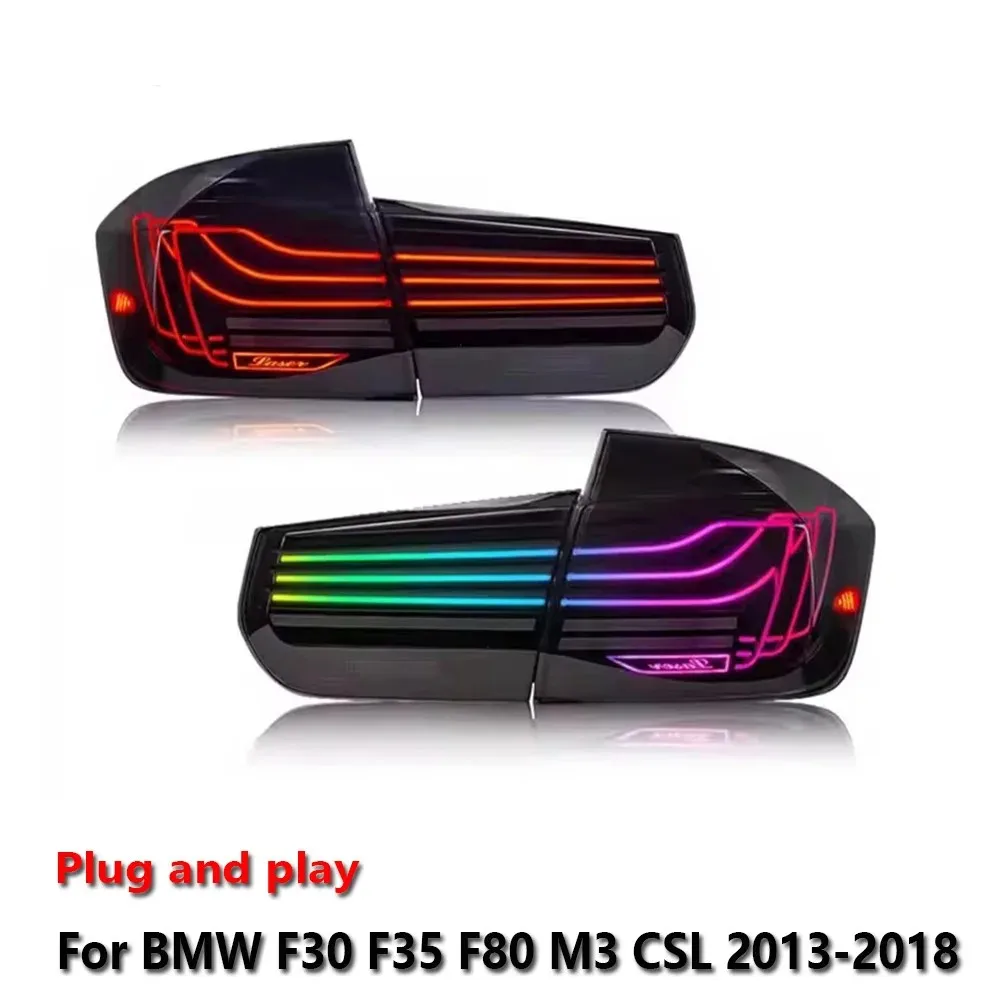 Car LED Tail Light Assemblies For BMW F30 F35 F80 M3 CSL 2013-2018 Auto Rear Fog DRL Brake Turn Signal Lamp Plug and Play