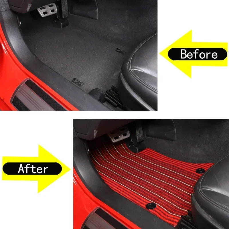 

For Chevrolet Corvette C6 2005-2013 Car Styling Cars Floor Mats Panel Footpads Carpets Cover Cape Rugs Stickers Car Accessories