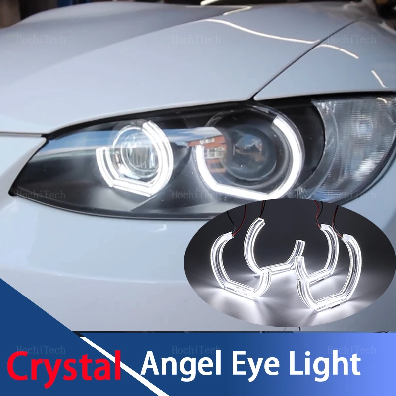 C Shaped White LED Angel Eye Halo Ring Daytime Light for BMW X1 X3 X5 X6 E70 E71 Z3 Z4  E30 E32 E34 E36 E38 E53 E60 E61 E85 F30