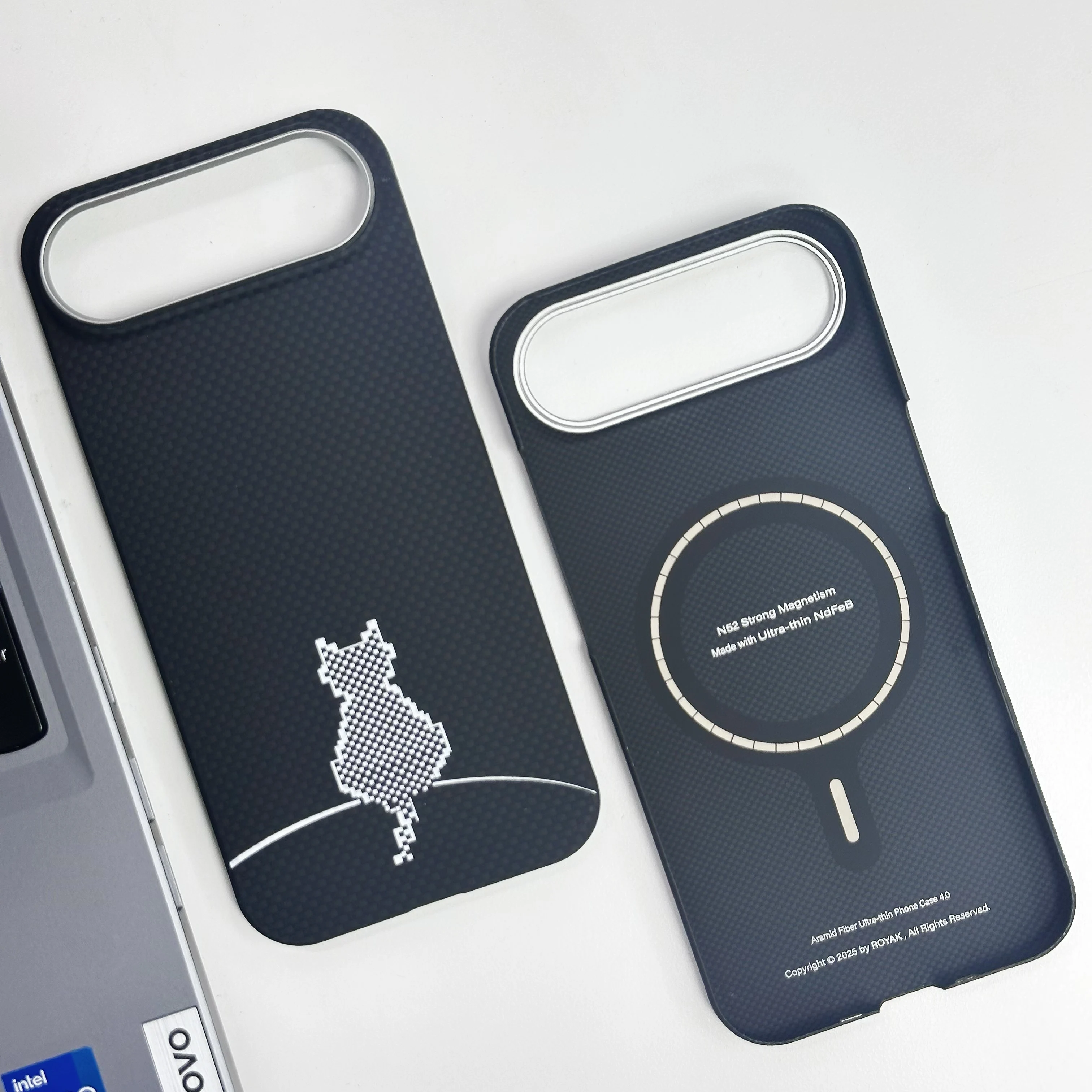 For iPhone Air Aramid Fiber Carbon Case, 600D/1500D Pattern, Ultra Thin Hard Magnetic Luxury Phone Cover for Apple iPhone 17Air