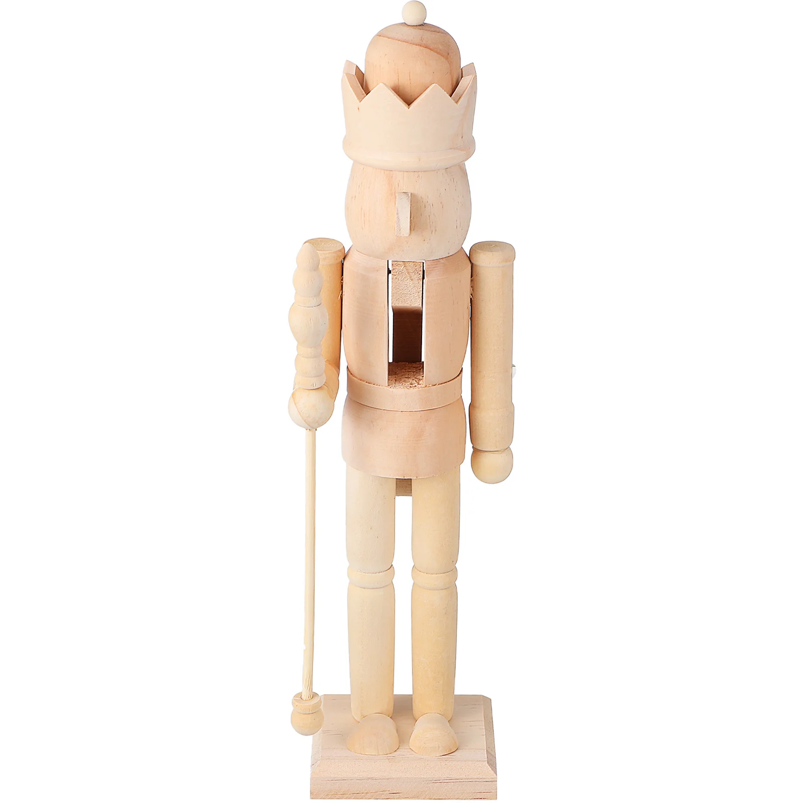 

DIY Blank Nutcracker Ornament Unpainted Wooden Craft Christmas Decoration DIY Nutcracker Soldier Gift Christmas Decoration