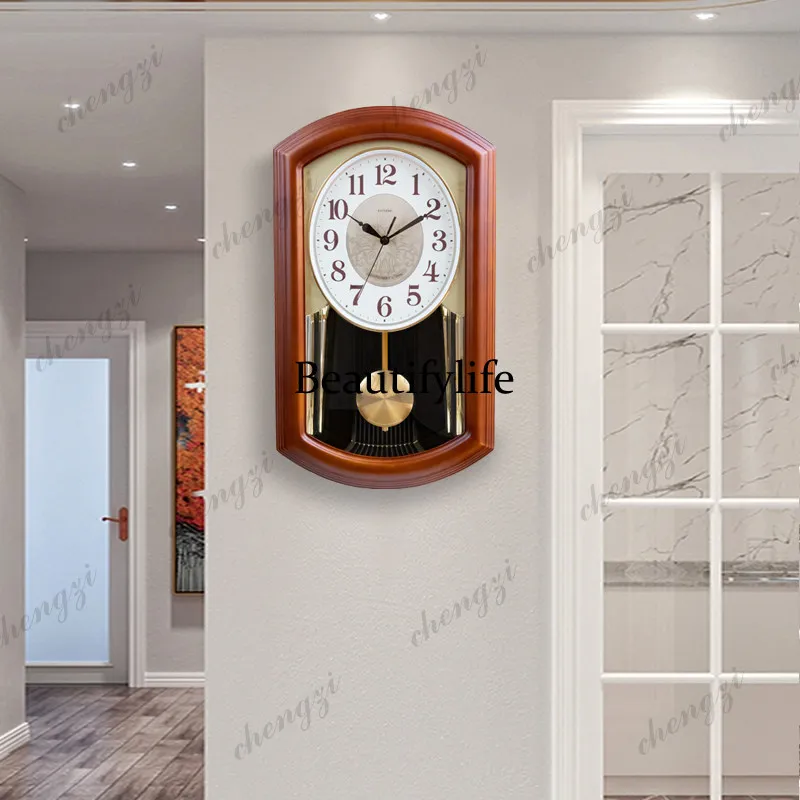 Vintage, vintage hour clock Home European pendulum clock Living room quartz clock