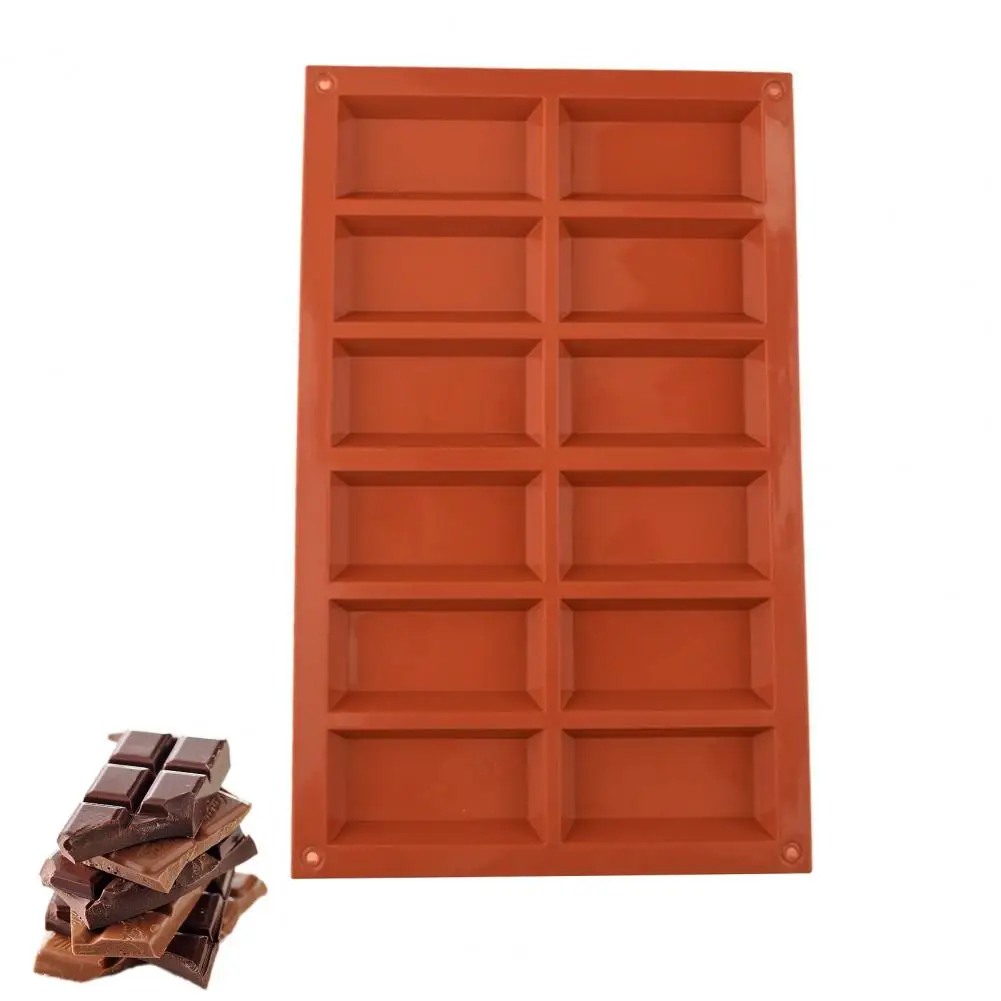 Easy to Clean Chocolate Mold Extra Deep Silicone Chocolate Mold for Stuffed Bar Square Knafeh Nut Desserts Candy for Chocolate