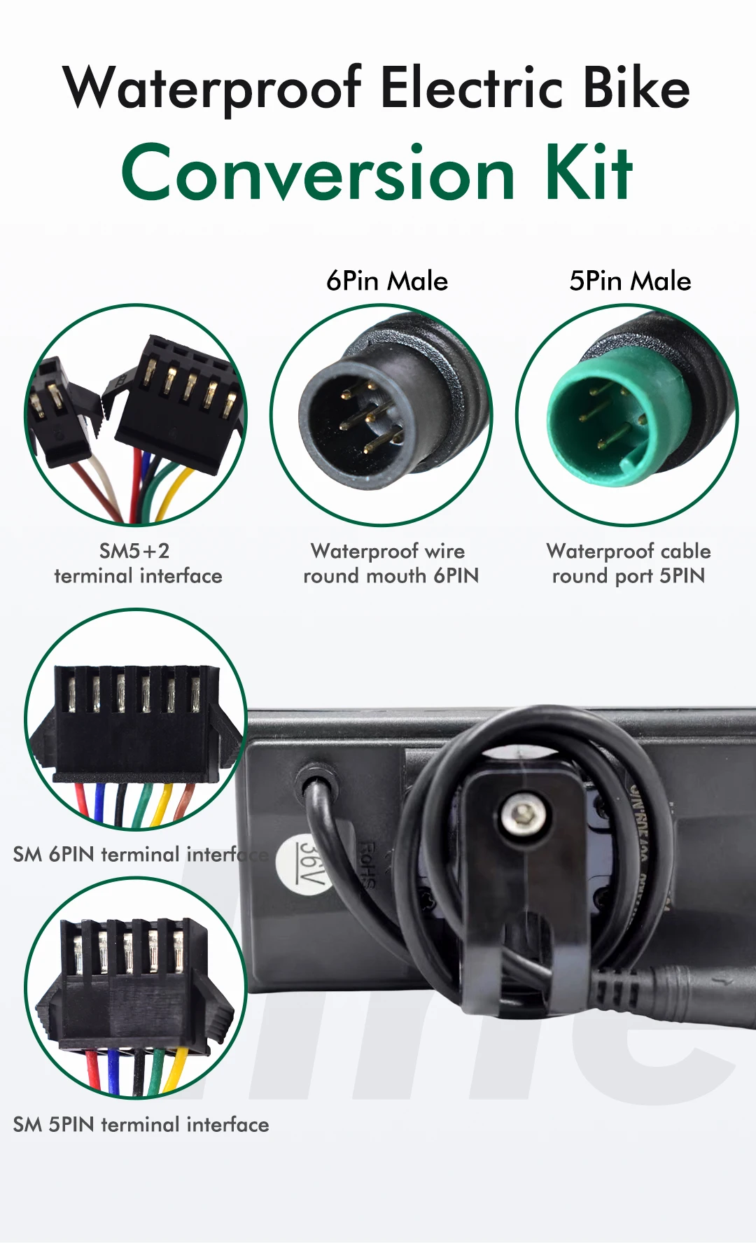 S861 Berg UART2 Elektrische Fahrrad Wasserdichte Montage Teile Wasserdicht 24V/36V/48V Fahrrad Tacho Fahrrad computer Ebike – Detail 9