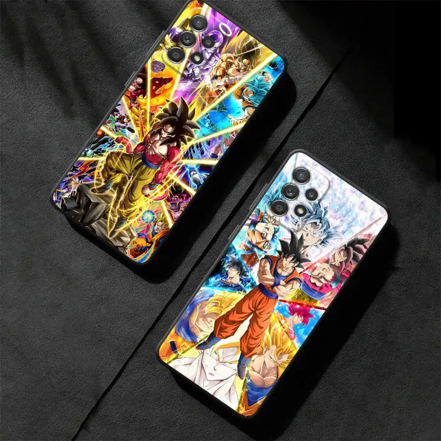 Dragon Ball Handsome Goku Case for Samsung Galaxy A70 A50 A12 A03 A16 A15 A06 A14 A13 A04s A05s A10S A20s A05 Black Soft Phone