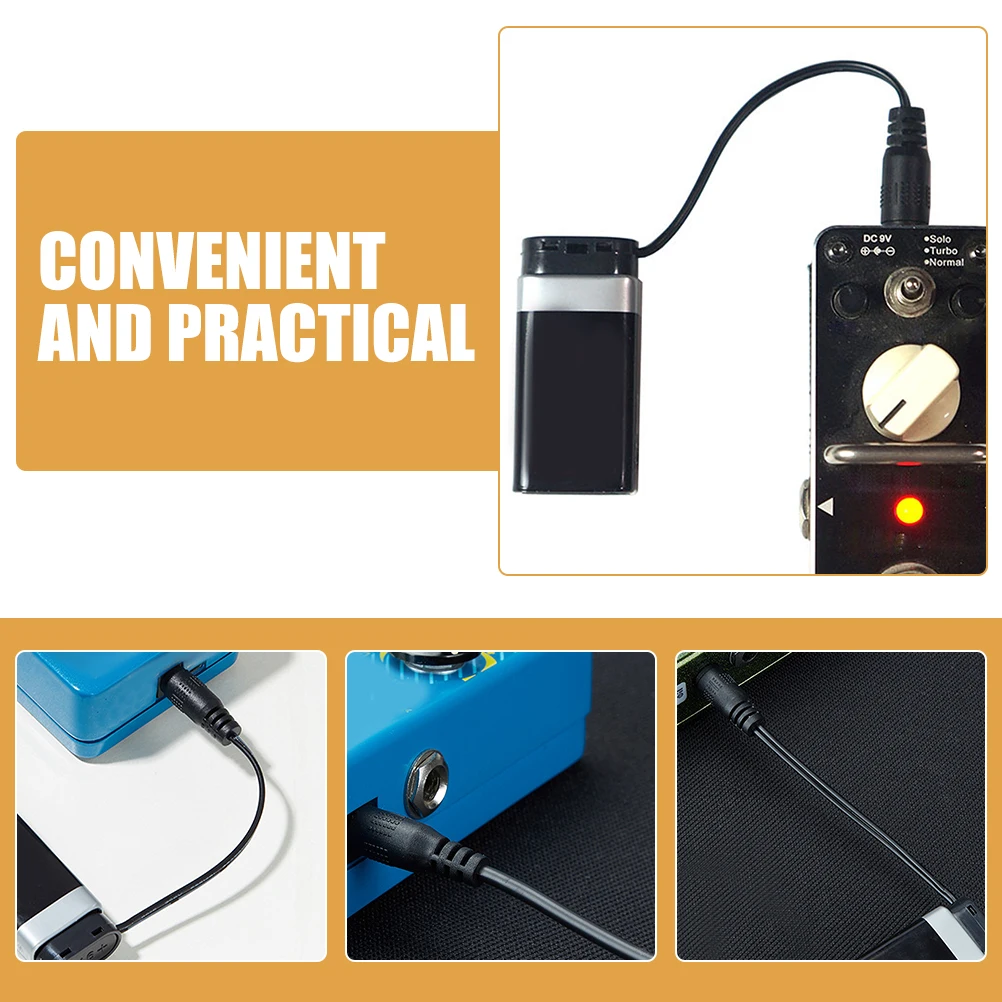 

Guitar Cord Effector Adapter 9V DC Supply USB Charging Pedal Board Power Supply Portable Guitar Effector Power Cord