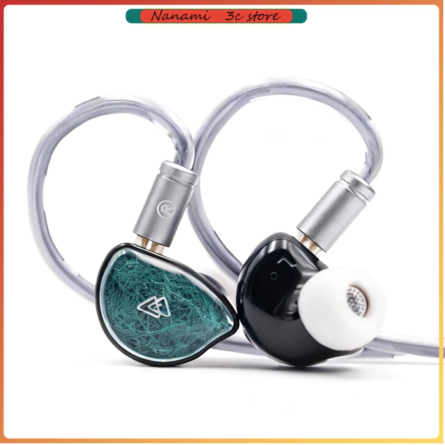 BQEYZ NI HiFi 인이어 이어폰 바이오 세라믹 다이어프램이 장착된 다이나믹 드라이버 교체 가능한 플러그가 있는 게임용 이어폰 3.5mm/4.4mm