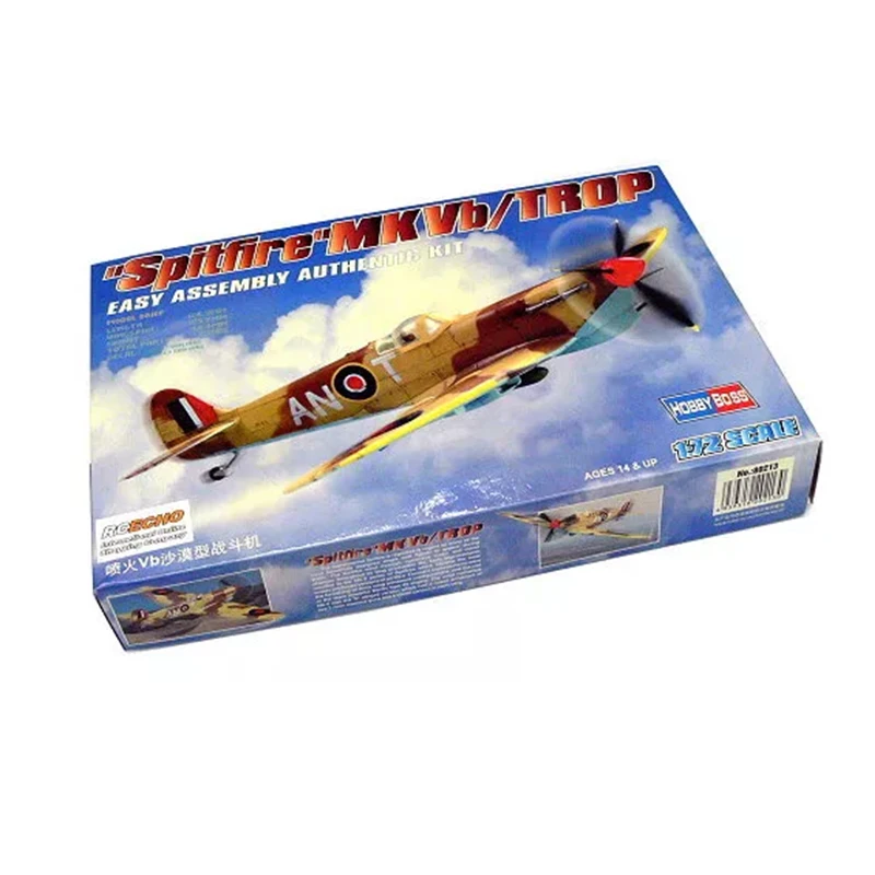 Hobbyboss 80213 Schaal 1/72 Spitfire Mk Vb Trop RAF Fighter Model Collectible Toy Plastic Assembly Building Model Kit Hobby