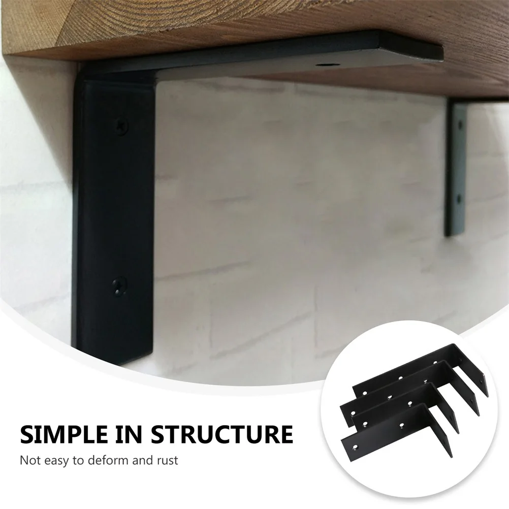 

2Pcs Stainless Steel Shelf Brackets Heavy Duty Thickened Supporting Racks Durable Wall Mounted Holder for Home Office Bathroom