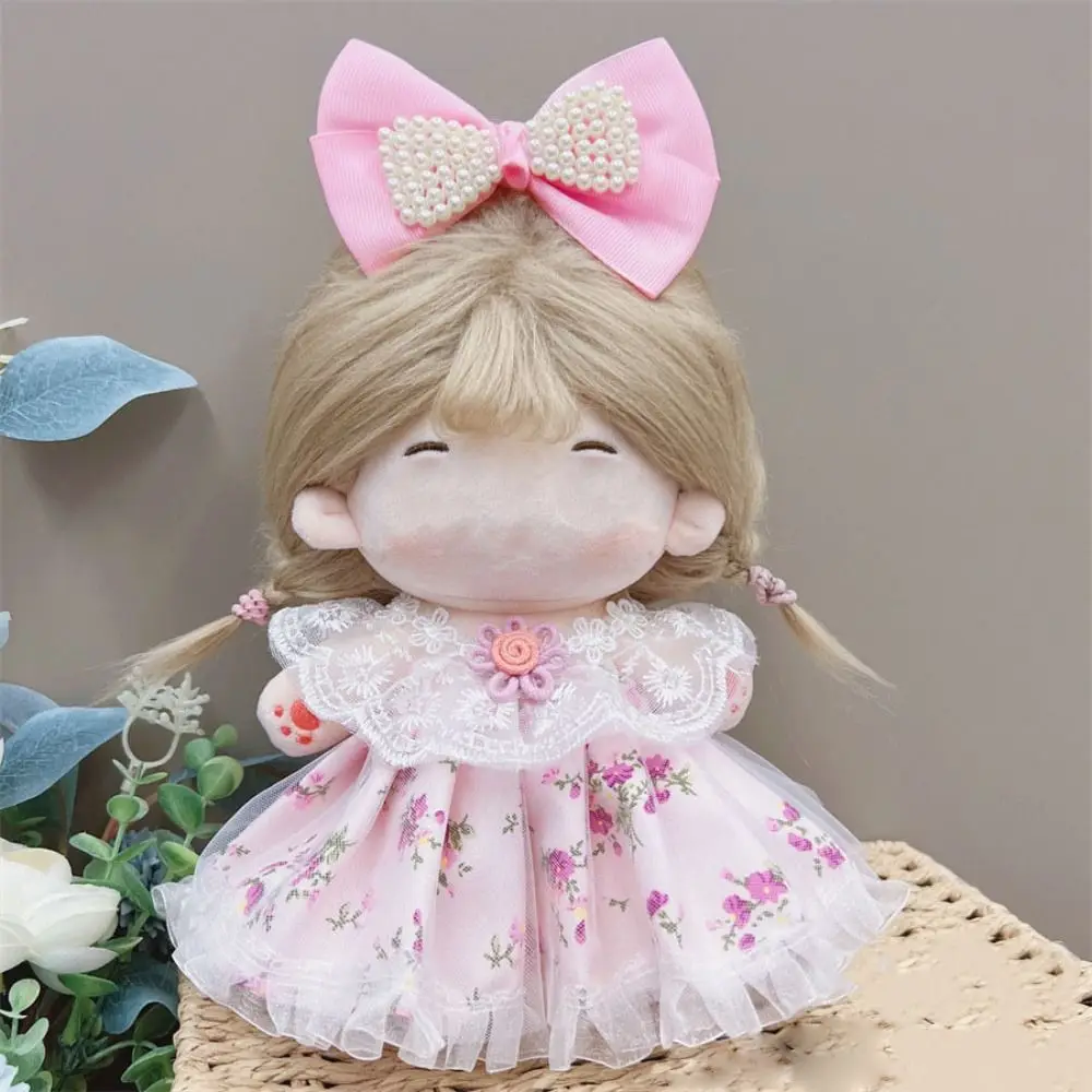 20CM Doll Clothes Cosplay Multicolor Lolita Bowknot Miniature Dress Suit Photo Props Cosplay Headband Princess Dress Set