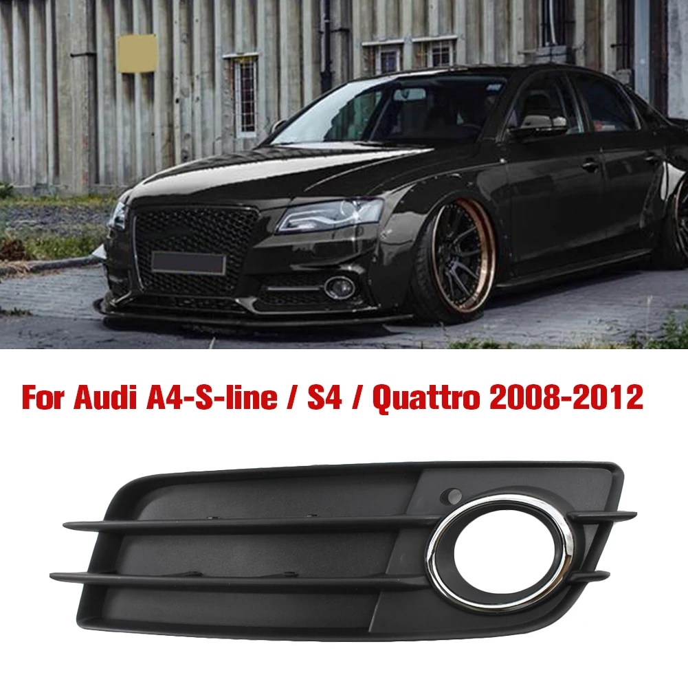 Car-Styling Front Bumper Lamp Trim Cover Grill Left Right Fog Light Lamp Grille for Audi S4 A4-Sline B8 8K0807682C 8K0807681