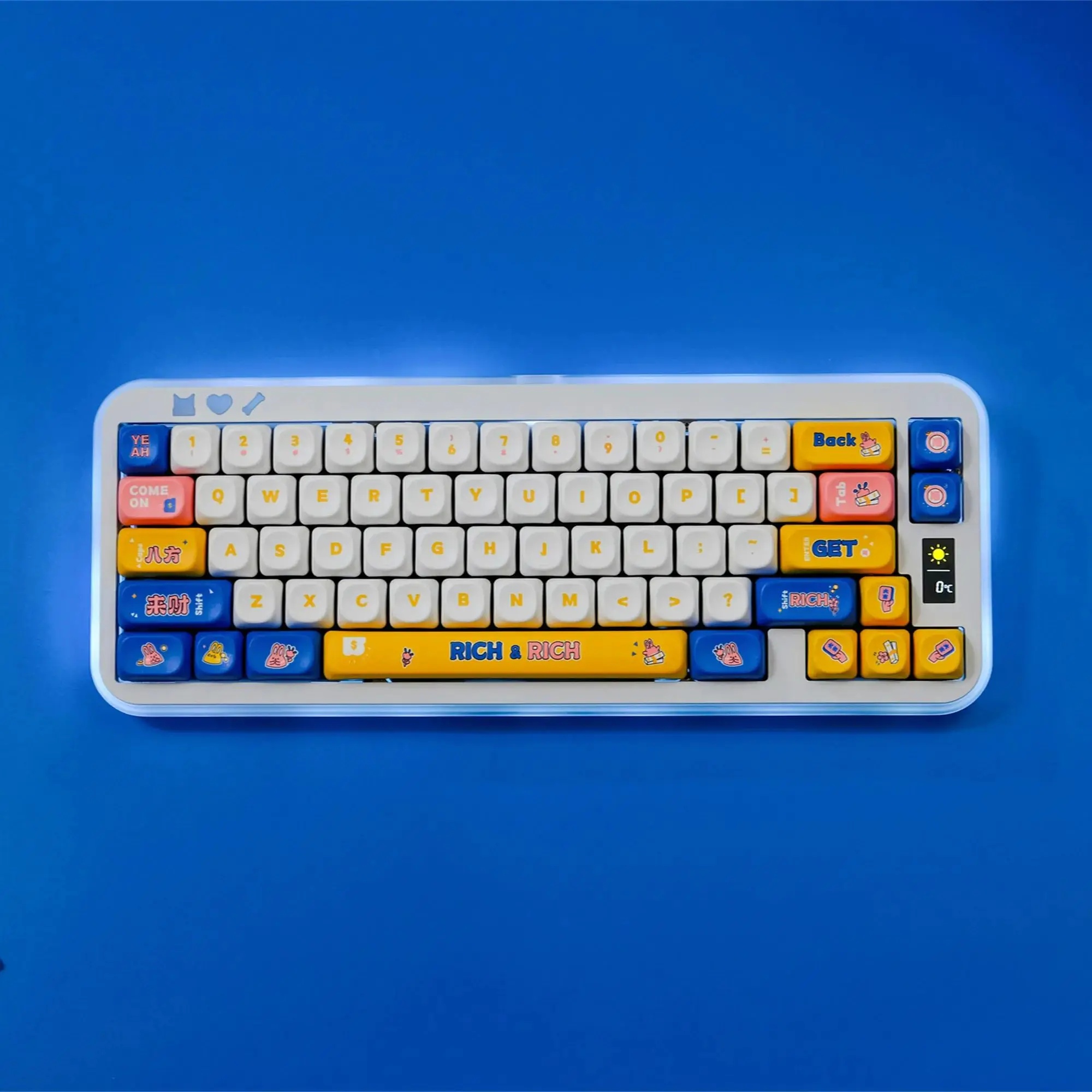 أغطية مفاتيح Money RICH 126 مفتاح PBT مادة MOA XOA لمفتاح CHERRY MX 61/64/68/75/84/87/96/98/104 لوحة المفاتيح الميكانيكية #1