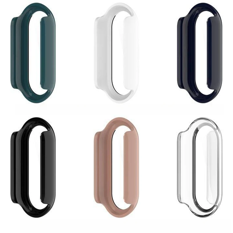 PC Hard Case For Xiaomi Band 8 7 6 5 4 Screen Protector Cover Shell on Xiomi mi Band8 Band7 Cases Tempered Glass